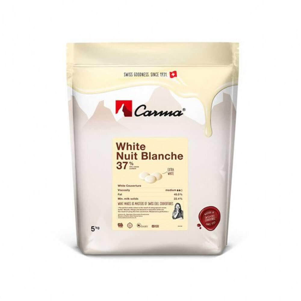 Chocolat de couverture White Nuit Blanche 37 % 250 g