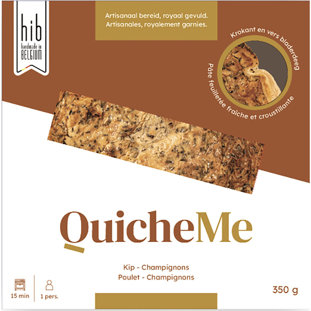 C/4PC QUICHE POULET CHAMPIGNONGS Ø15CM 350G BOITE FRAIS