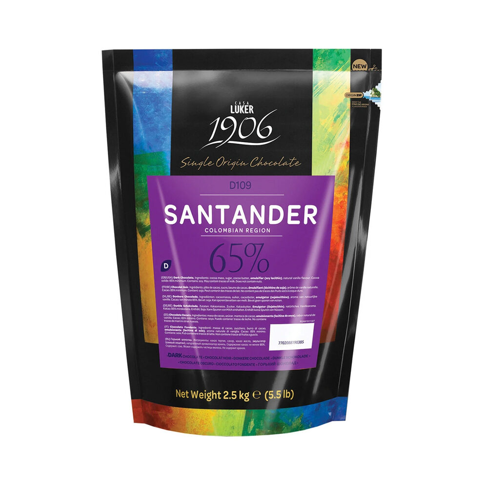 X2.5KG SANTANDER 65% CHOC LUKER1906