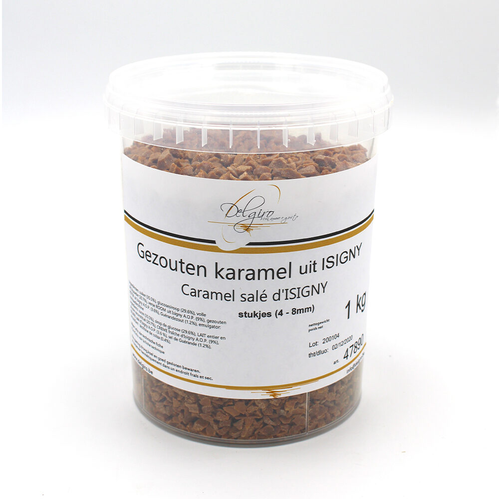 X1KG SALTED CARAMEL PIECES 4-8MM