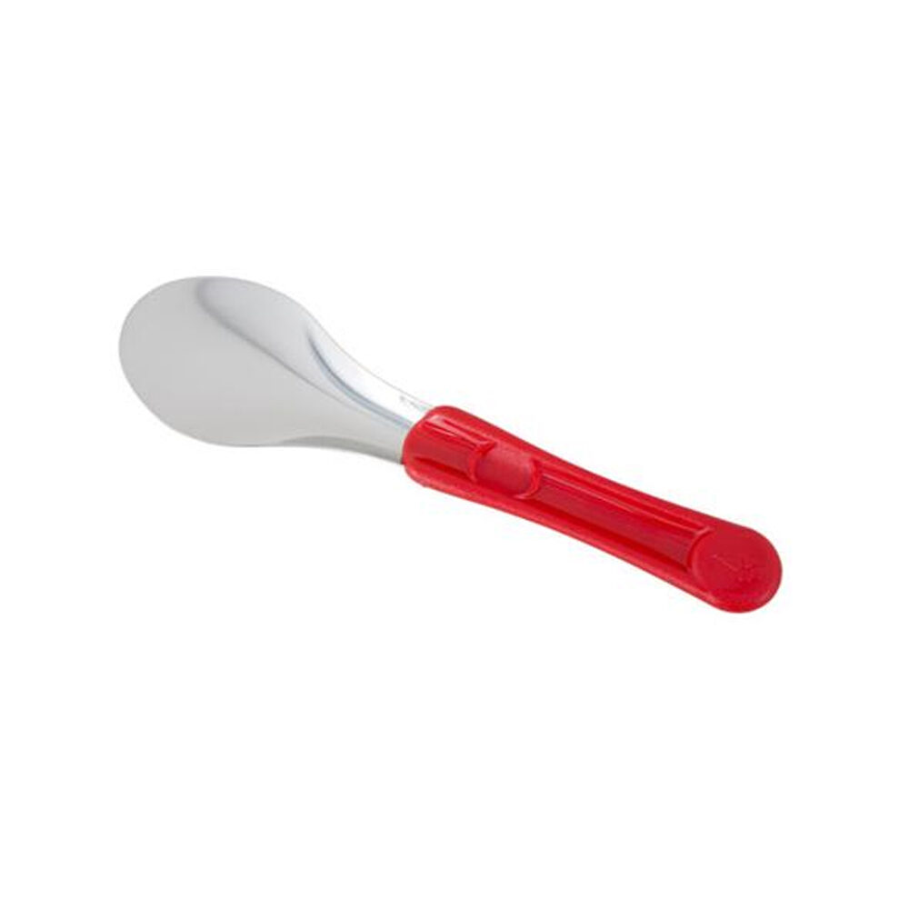 X CUILLERE RVS GLACE / MANCHE ROUGE