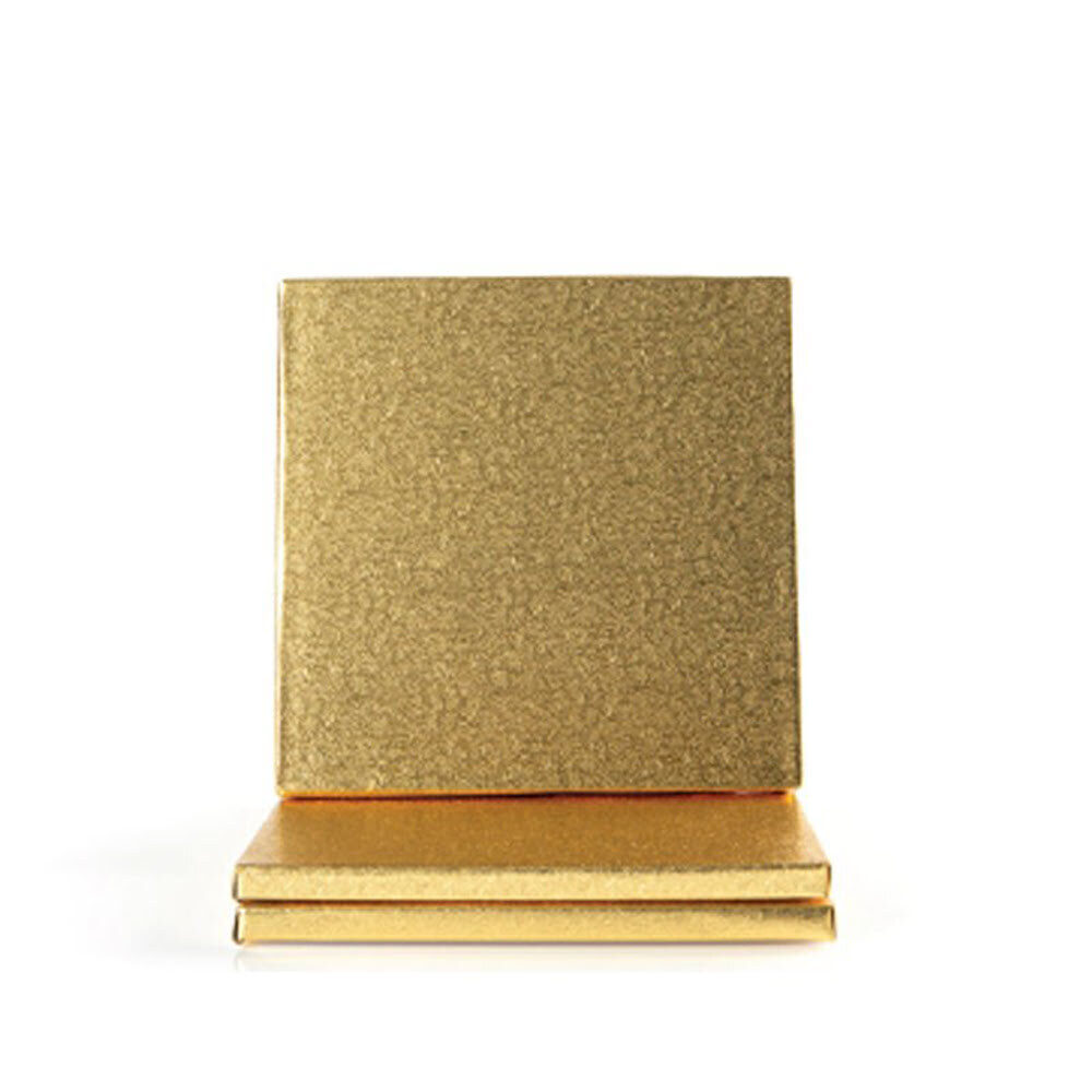 X1PC SQUARE CAKE PLATE GOLD 30X30CM CARDBOARD 30449