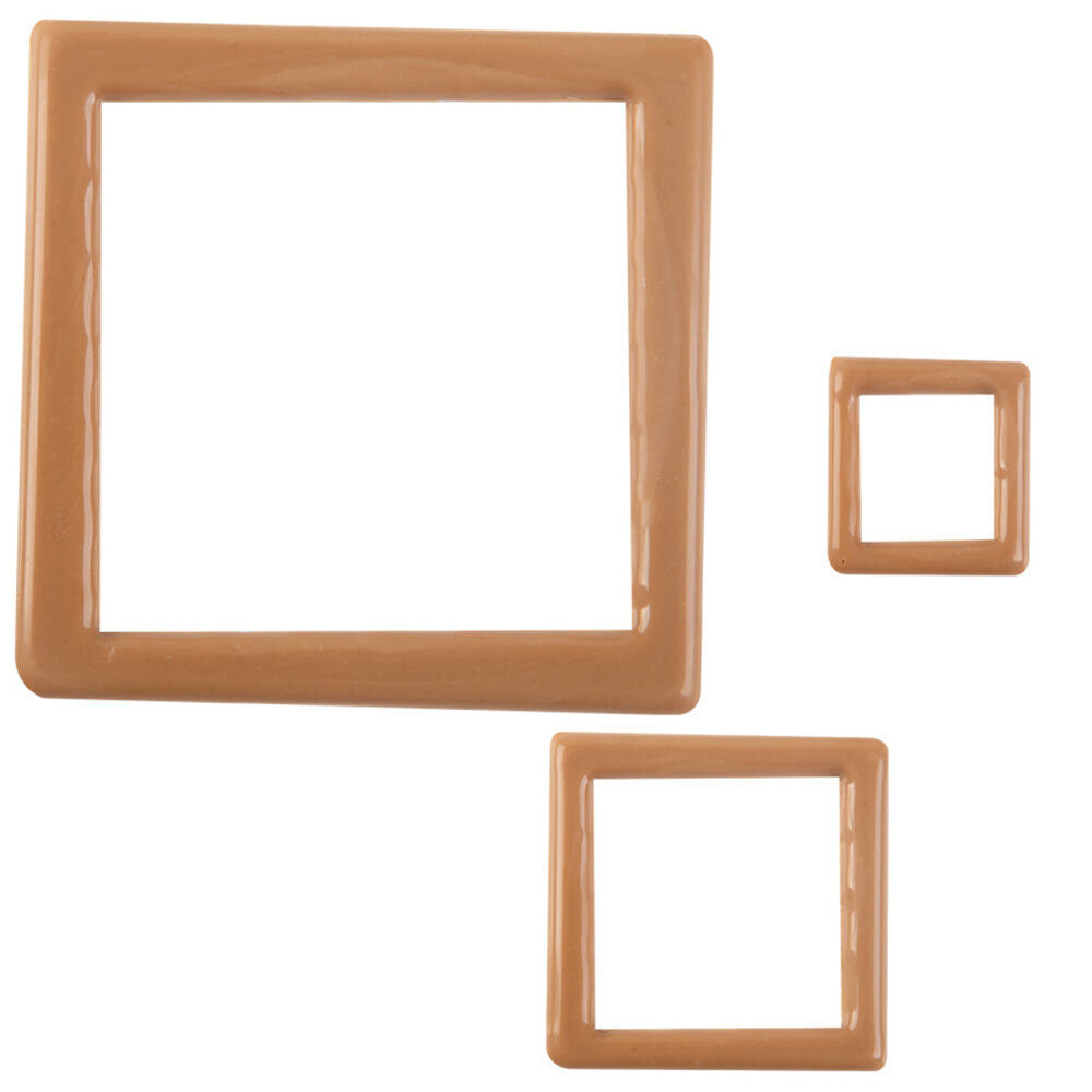 X59PC DECORATION SET ASSORT. SQUARE CHOCOLATE CARAMEL 34354