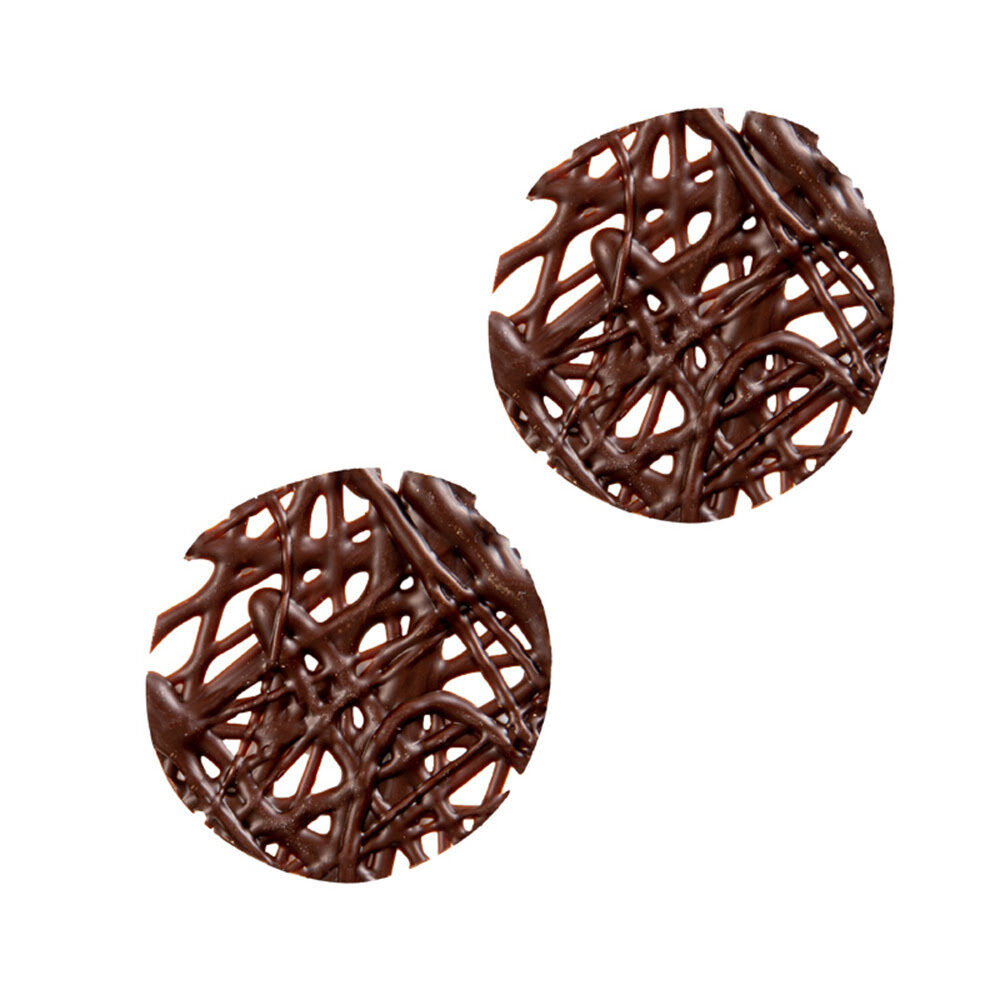 X75ST ROUND GRID DARK D.4CM CHOCOLATE 34383