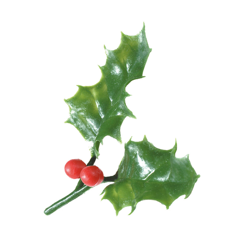 C/144 PC. PAIR OF HOLLY LEAVES WITH BERRIES  59812