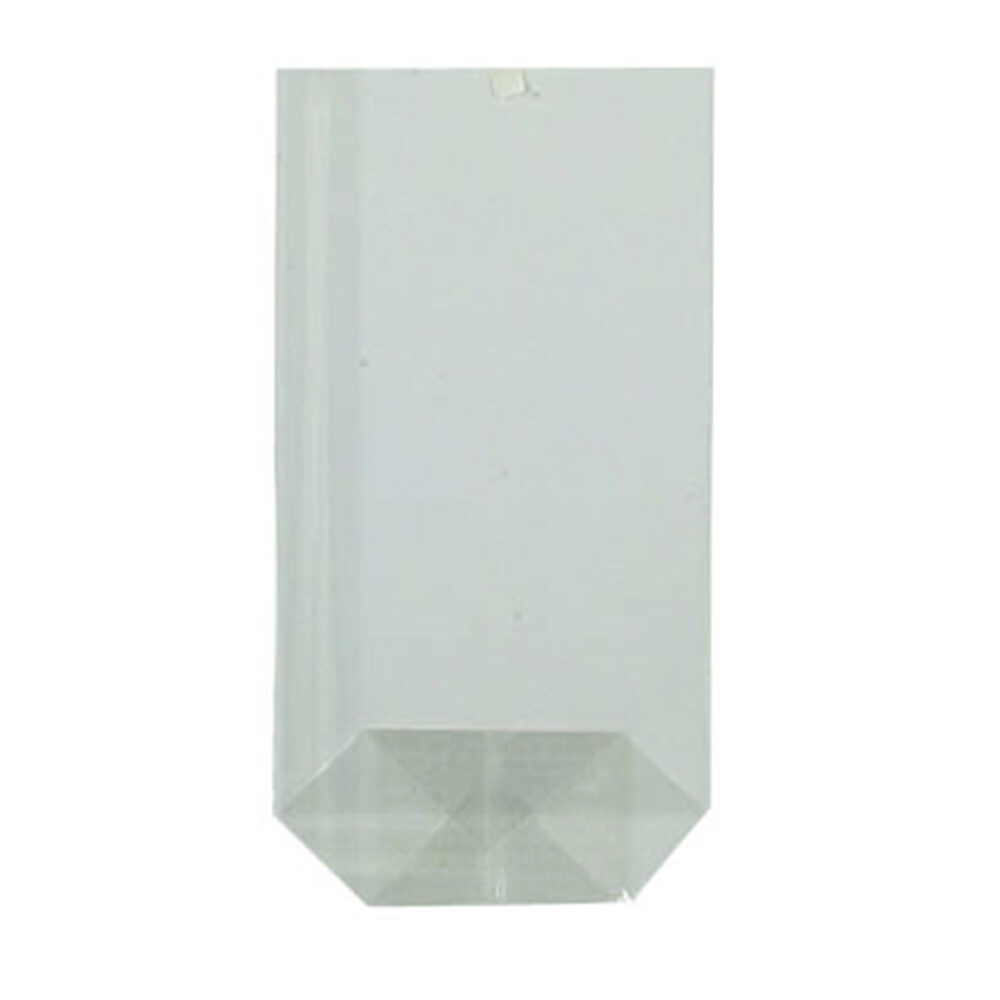 X1000PC CROSS BOTTOM CELLOPHANE BAGS PP 115X190MM