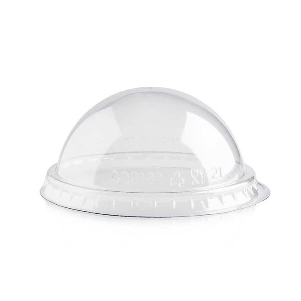 C/10X50ST DOME LID FOR DESIDERIA CUP R-PET TRANSPARENT