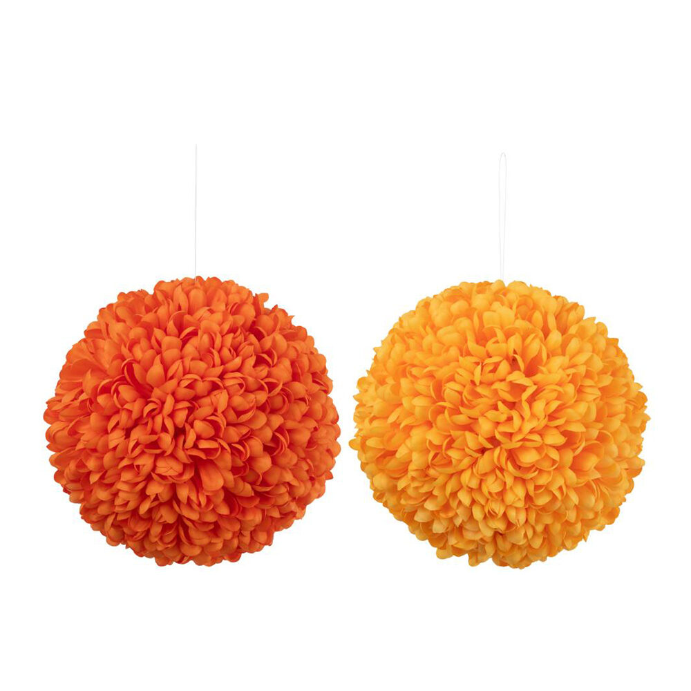 X1PC FLOWER BALL YELLOW 30X30X30CM