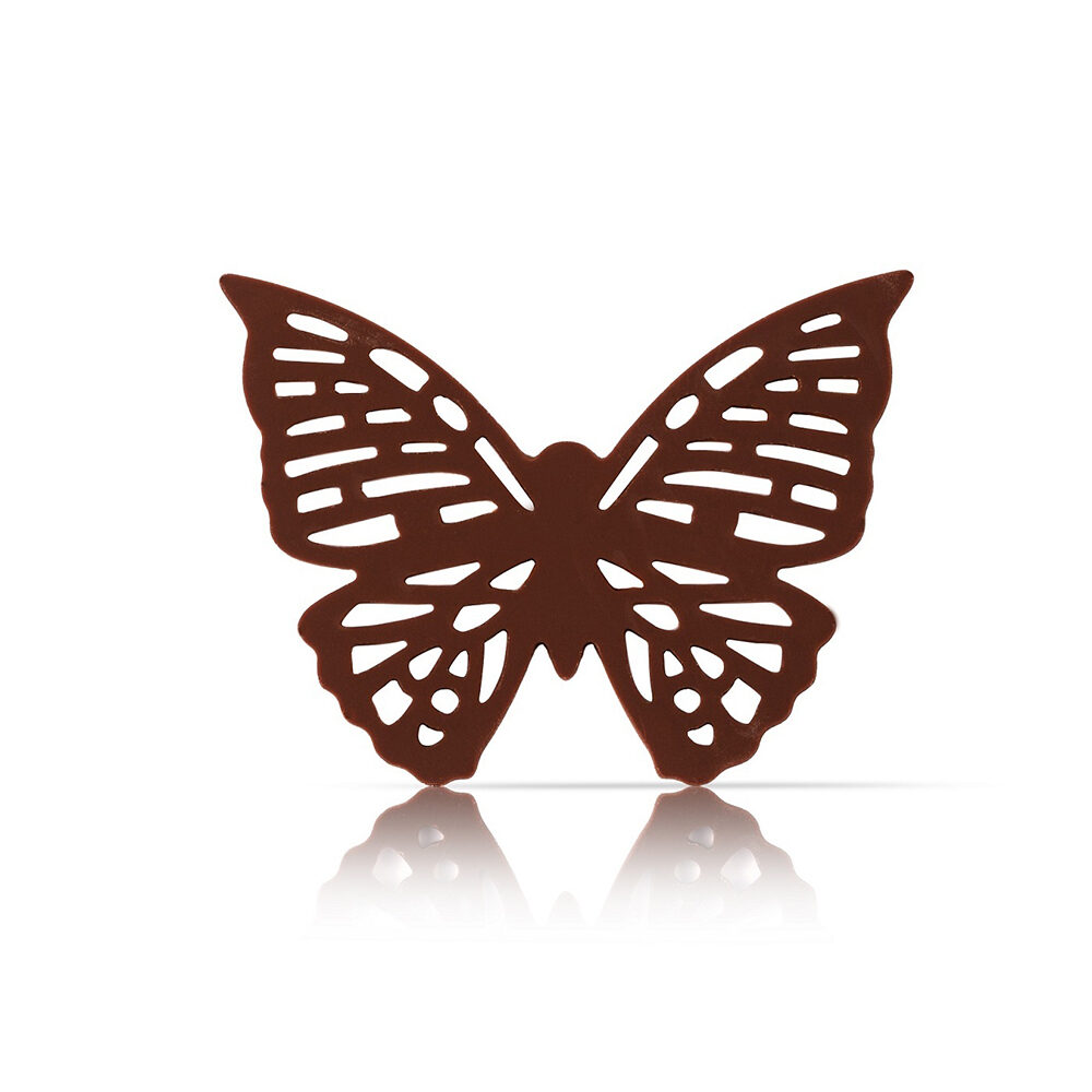 X96ST CHOCOLATE DECOR LACE BUTTERFLY DARK DOBLA