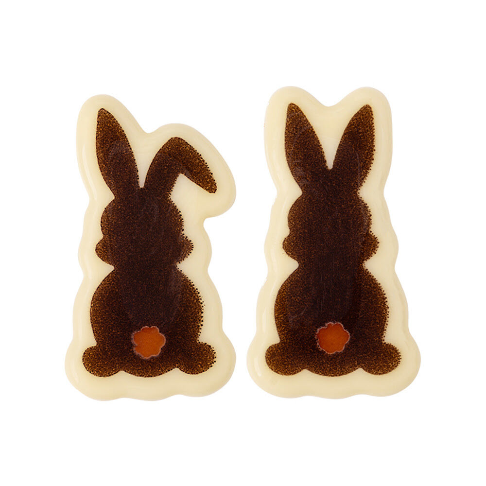 X135PC ASS. LAPIN BRUN H.4,5CM CHOCOLAT BLANC 2000673