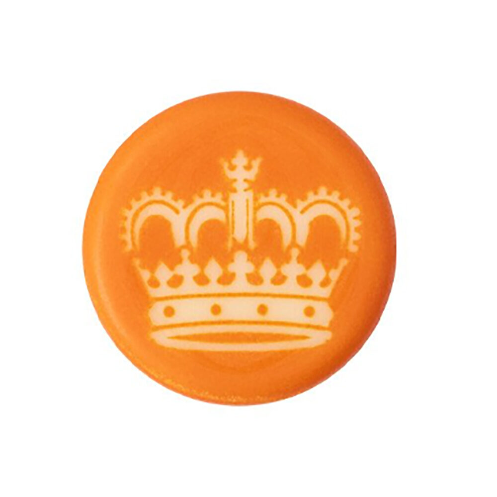 X175PC ROUND CROWN ORANGE D.3CM CHOCOLATE 2000705