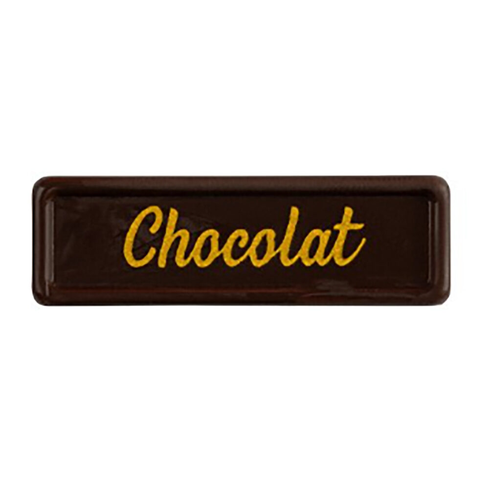 X300PC PLAQUETTE CHOCOLADE L.3,8X1,2CM FONDANT CHOC. 2002441