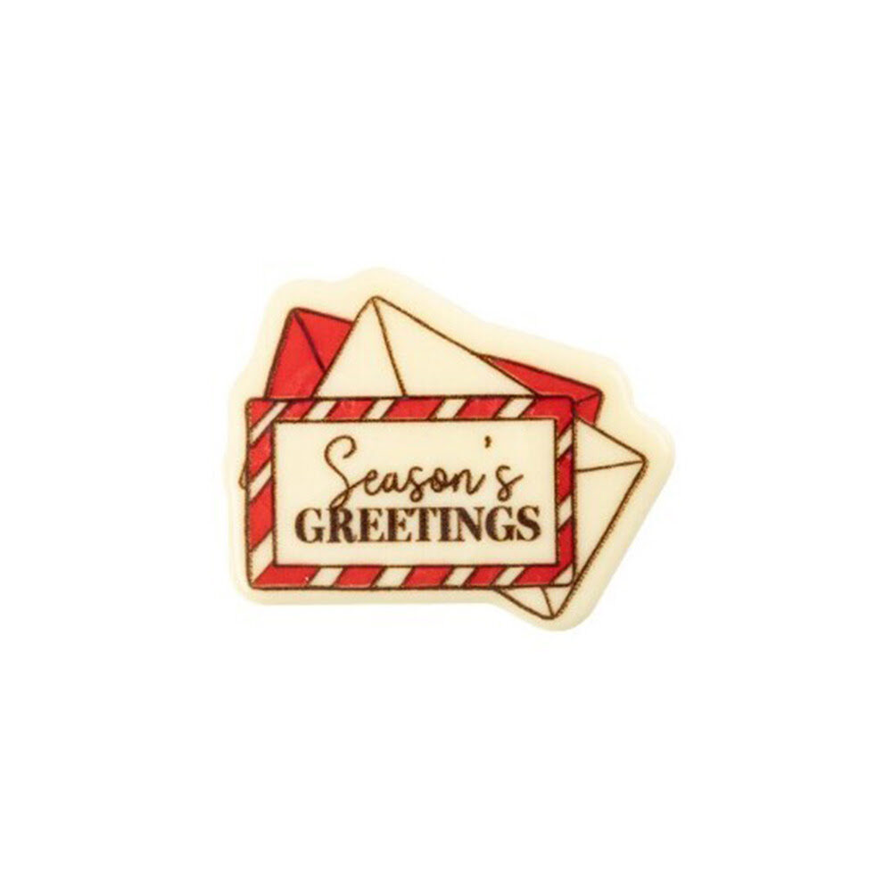 X75PC LETTRES JOYEUSES FETES L.5X4CM CHOC. BLANC 2015598